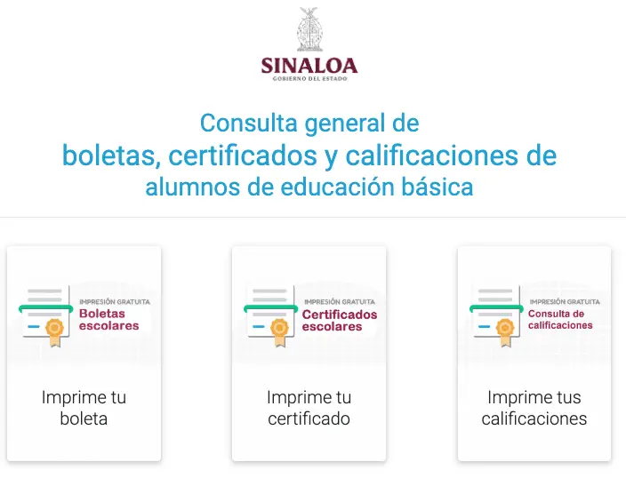 Certificado Primaria de Sinaloa