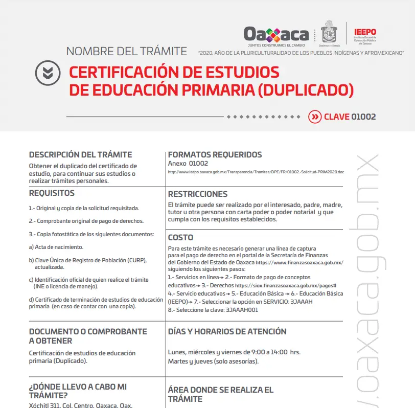 Certificados de secundaria Oaxaca